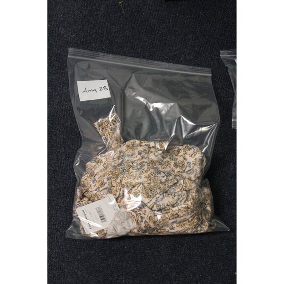 New Free People BOHEME MINI DRESS Women Size 8 Dress Beige Yellow Floral - Picture 15 of 15